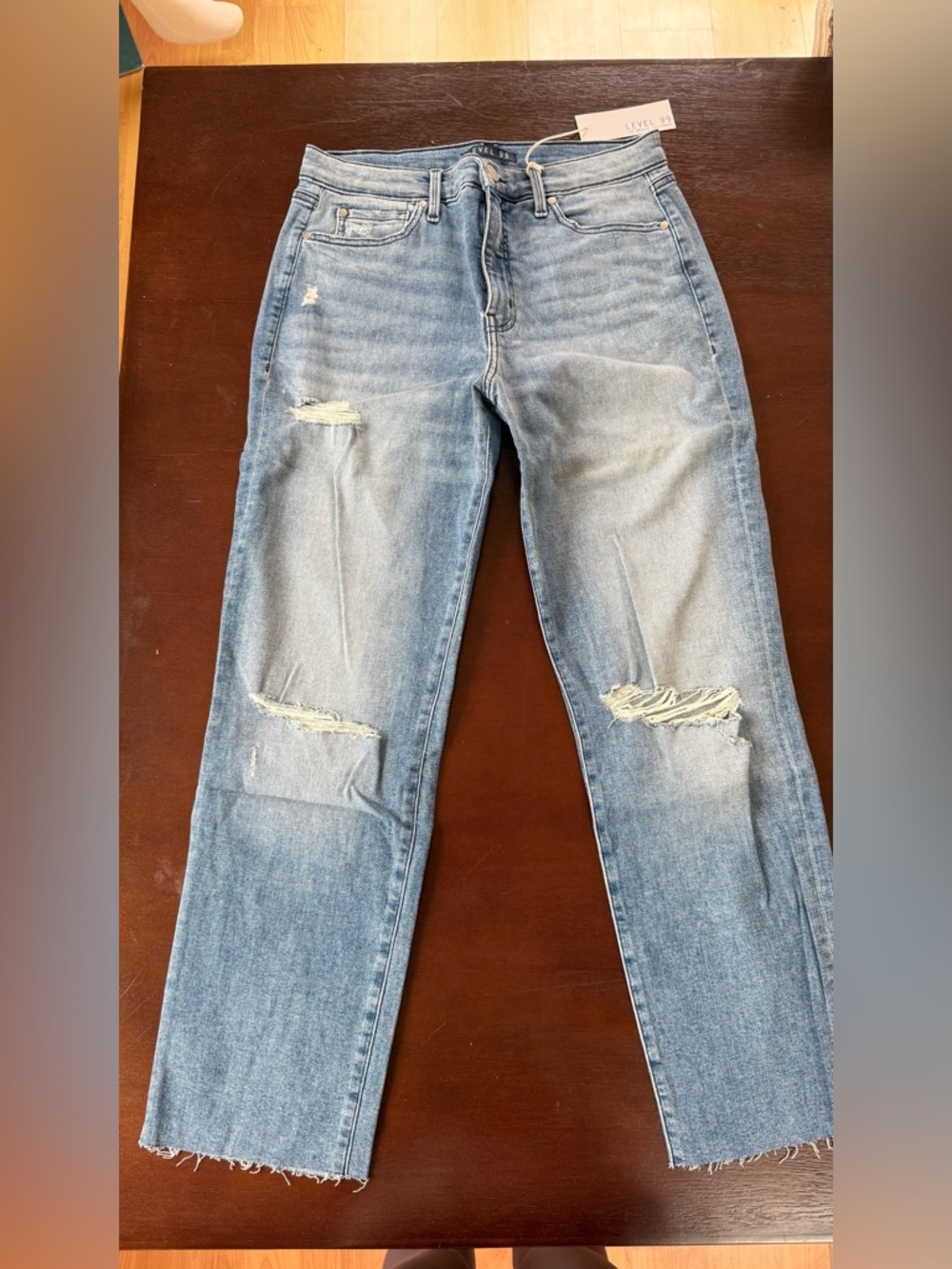 Level 99 Light Blue Distressed Women's Jeans